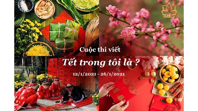 L'affiche du concours d’écriture sur le Têt traditionnel. Photo : Journal Thoi Dai.