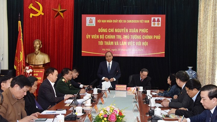 Le Premier ministre Nguyên Xuân Phuc prend la parole. Photo: Trân Hai/NDEL.