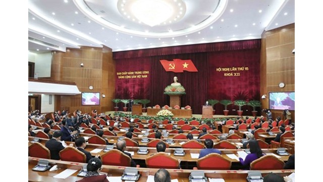 Le 15e plénum du Comité central du Parti communiste vietnamien s’est clôturé le 17 janvier à Hanoï. Photo : VNA.