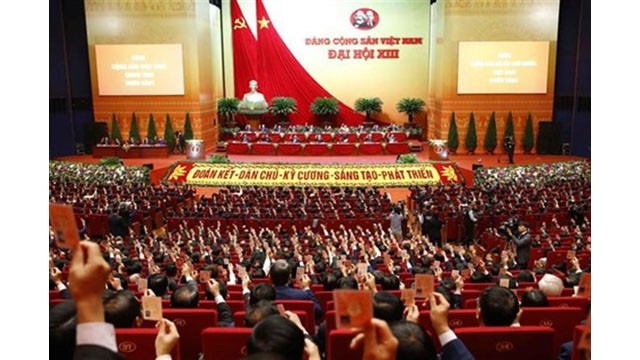 Le XIIIe Congrès national du Parti communiste du Vietnam, le 25 janvier à Hanoï. Photo : VNA.