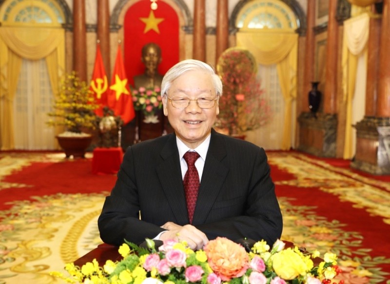 Le Secrétaire général (SG) du Parti communiste du Vietnam (PCV) et Président vietnamien Nguyên Phu Trong. Photo : NDEL.