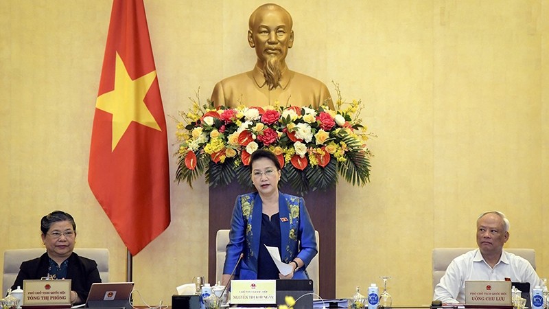 La Présidente de l’Assemblée nationale, Nguyên Thi Kim Ngân, lors de la 54e session. Photo : NDEL.