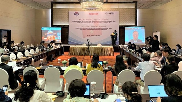 Conférence « Renforcer la coopération Vietnam-Japon pour le développement énergétique durable dans la sous-région du Grand Mékong (GMS), pour la période post-COVID-19 ». Photo : thanhnien.vn.