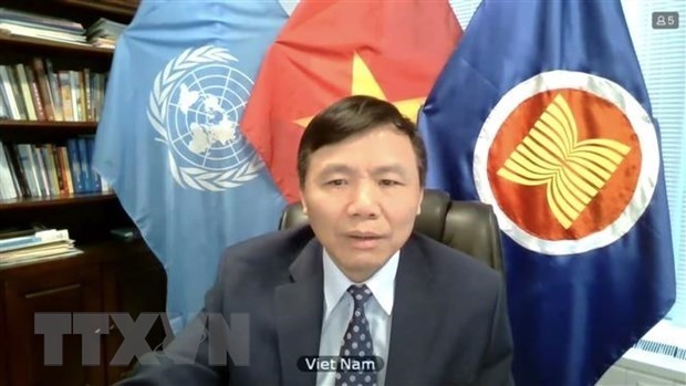 L’ambassadeur Dang Dinh Quy, chef de la mission du Vietnam auprès de l’ONU, Dang Dinh Quy. Photo : VNA.