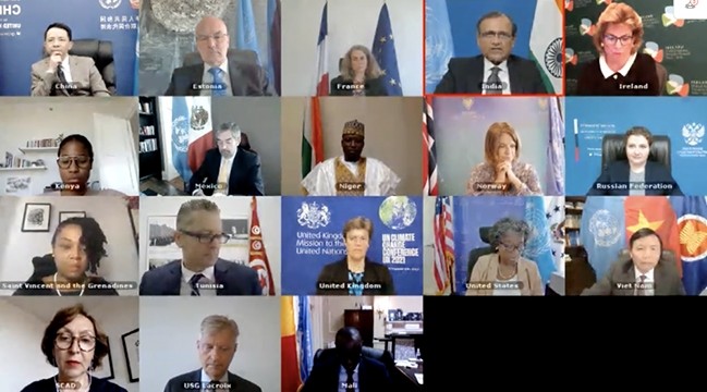 La vidéoconférence du conseil de sécurité des Nations Unies sur la situation au Mali. Photo : baoquocte.vn