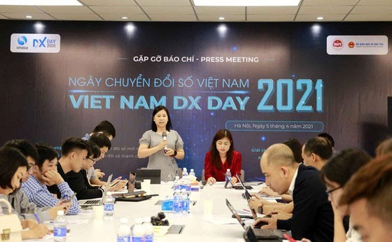 Conférence de presse sur la Journée de la transformation numérique au Vietnam 2021. Photo : sggp.org.vn. 