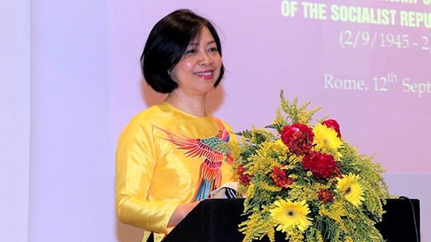 L'ambassadrice du Vietnam en Italie Nguyen Thi Bich Hue. Photo : VNA.