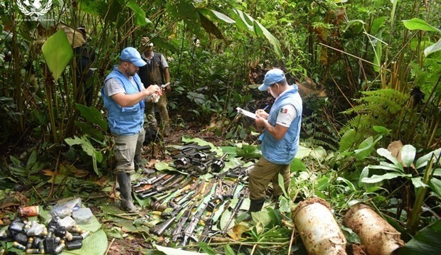 Des personnels de la Mission de vérification de l’ONU en Colombie. Photo : ONU.