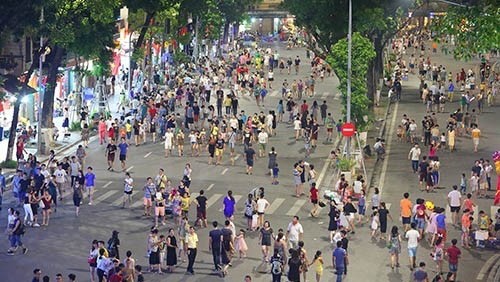 La zone des rues piétonnes de Hanoi. Photo : vnexpress.net. 