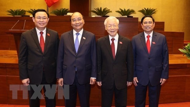 Les nouveaux dirigeants du Vietnam. Photo: VNA