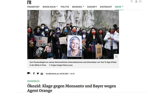 Le journal allemand Frankfurter Rundschau (FR) a publié un article mettant en lumière le procès intenté par Trân Tô Nga. Photo : VNA.
