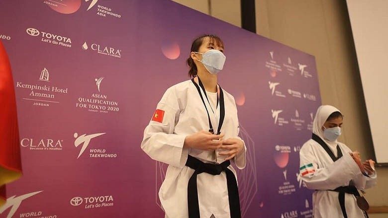 La championne de taekwondo, Truong Thi Kim Tuyên. Photo : VGP.