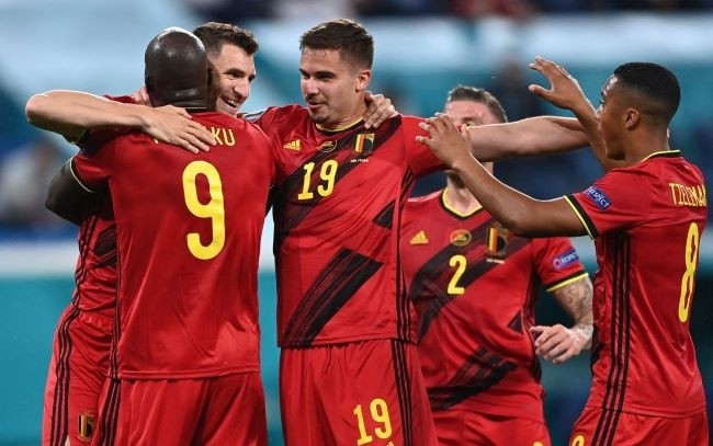 L'équipe belge montre sa supériorité face à l'équipe russe par la victoire 3 - 0. Photo : UEFA Euro 2020.