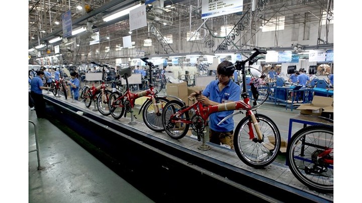 HL Corp, un fabricant de pièces de bicyclettes à Shenzhen, a annoncé qu'il déplacerait la production vers le Vietnam. Photo : VNA.