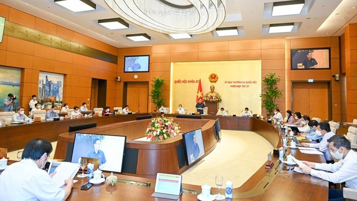 La 57e réunion du Comité permanent de l’Assemblée nationale, le 14 juin, à Hanoi. Photo : NDEL.
