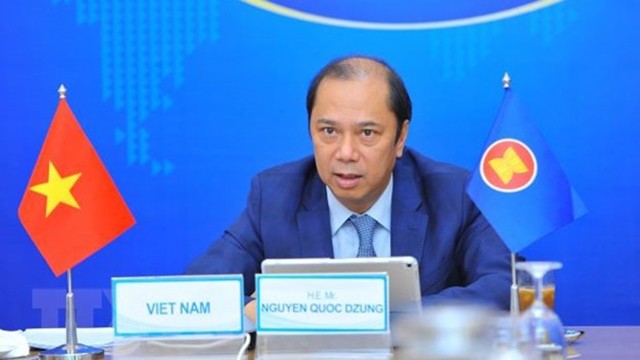 Le vice-ministre des Affaires étrangères et chef des hauts officiels (SOM) de l’ASEAN du Vietnam, Nguyên Quôc Dung, Photo : VNA.