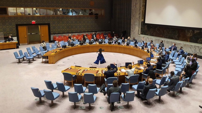 La résolution No 2586 du Conseil de sécurité des Nations Unie sur la prolongation de 12 mois des opérations de l'UNMHA.