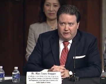 Marc Knapper lors d'une audition le 13 juillet au Sénat américain. Photo : Capture d'écran.