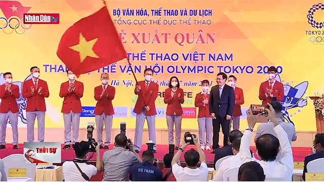 Cérémonie de départ des sportifs vietnamiens pour les JO de Tokyo 2020