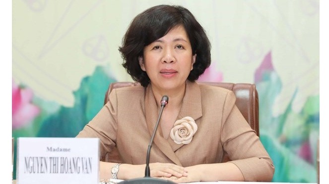 La vice-présidente de la Commission des Relations extérieures du Comité central du Parti communiste du Vietnam, Nguyên Thi Hoàng Vân. Photo : VNA.