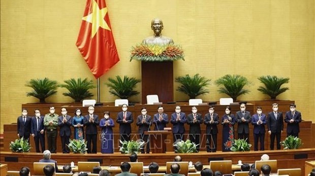 La première session de l’Assemblée nationale (XVe législature) s'est ouverte mardi matin 20 juillet à Hanoï. Photo : VNA.