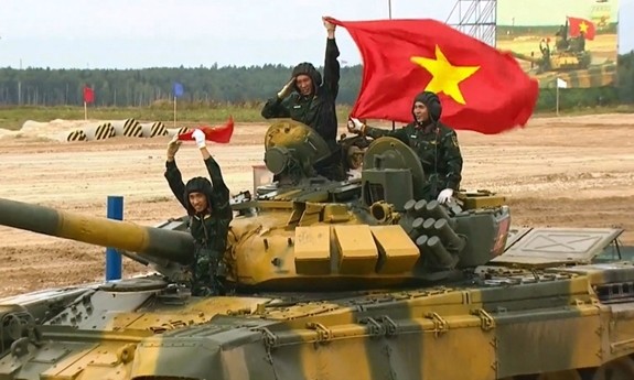 L'équipe vietnamienne lors des Jeux militaires internationaux 2020.