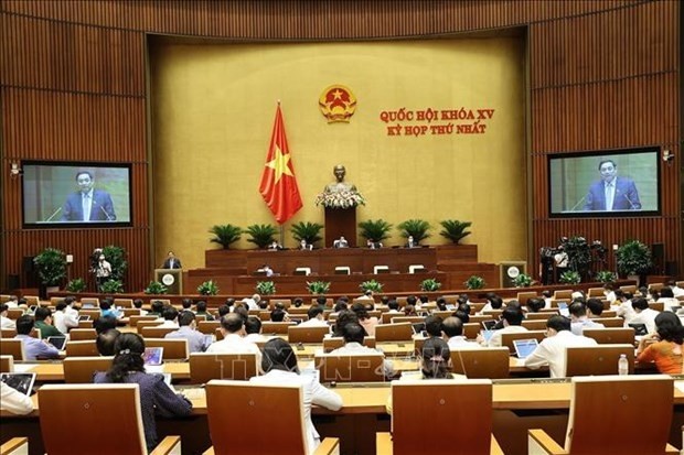 L'Assemblée nationale vietnamienne (XVe législature) a ouvert le 20 juillet à Hanoi sa première session. Photo : VNA.