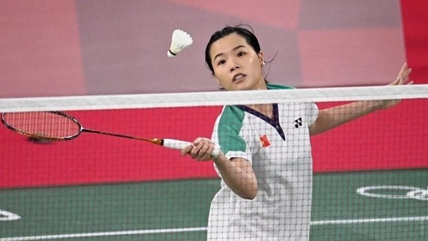 La joueuse de badminton vietnamienne Nguyên Thuy Linh a entamé ses Jeux olympiques de Tokyo 2020 de la meilleure des manières. Photo : VNA.