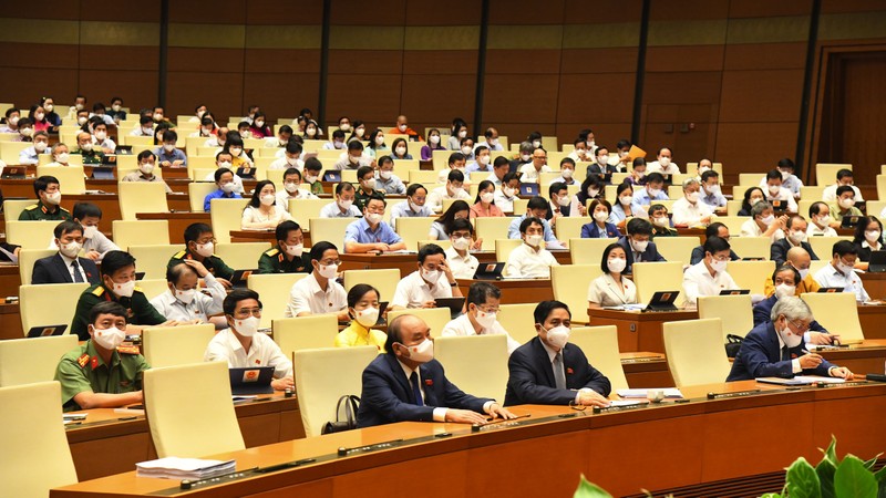 Les députés lors de la séance de travail de l'AN. Photo : VNA.