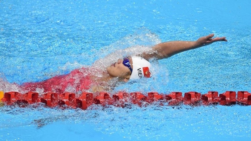 La nageuse Nguyên Thi Anh Viên. Photo : Getty Images/VNA.