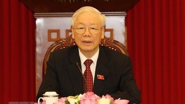 Le Secrétaire général du Parti, Nguyên Phu Trong, qui est également à le chef du Comité directeur central de lutte contre la corruption. Photo : VNA.