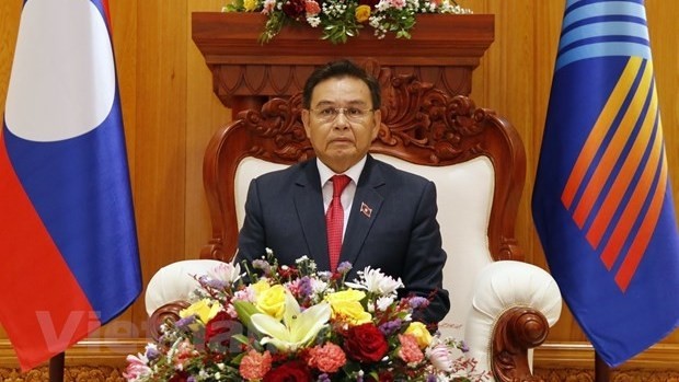  Le président de l’Assemblée nationale du Laos, Saysomphone Phomvihane. Photo: VNA