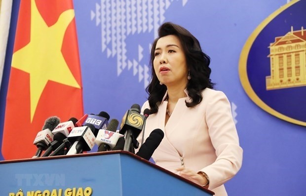 La porte-parole du ministère des Affaires étrangères, Lê Thi Thu Hang. Photo : VNA.