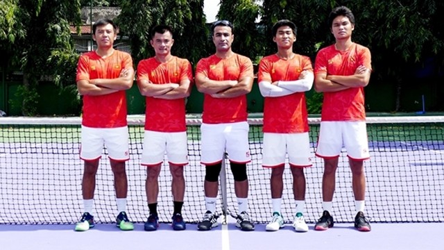 L'équipe de tennis vietnamienne participera à la Coupe Davis en Jordanie. Photo : VOV.