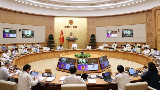 Panorama de la réunion périodique d’août du gouvernement tenue le 6 septembre. Photo : VNA.