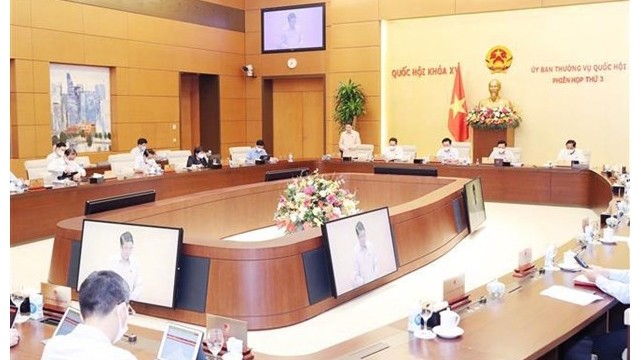 Vue générale de la 3e session du Comité permanent de l'Assemblée nationale le 14 septembre. Photo : VNA.