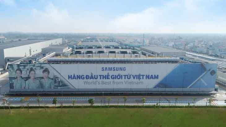 L’usine de Samsung dans la province de Thai Nguyên (au Nord). Photo : baodauthau.vn.