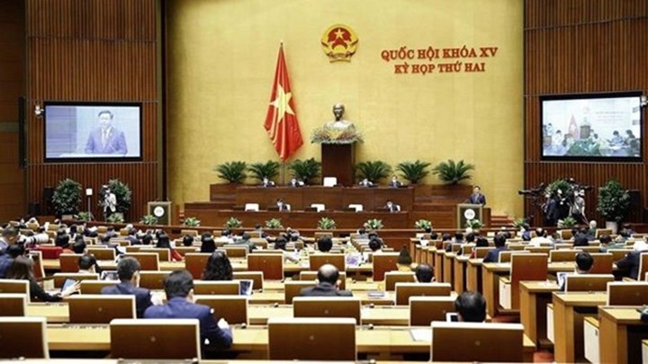 Vue générale de la deuxième session de la XVe Assemblée nationale du Vietnam. Photo : VNA.