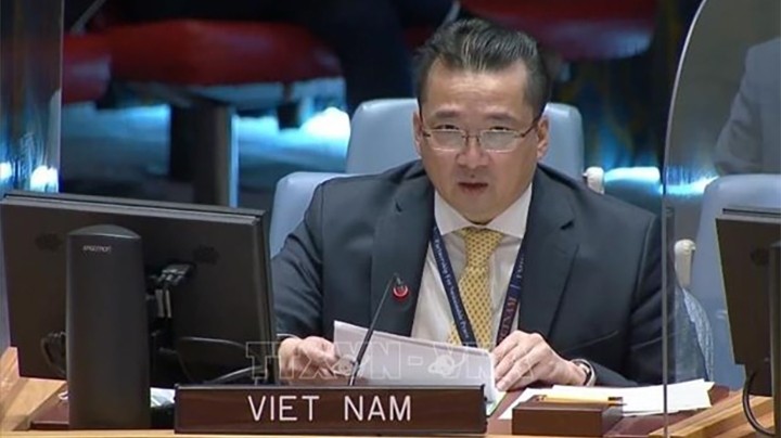 L'ambassadeur Pham Hai Anh, chef adjoint de la Mission permanente du Vietnam auprès de l'ONU. Photo : VNA.