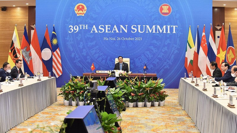 Le Premier ministre vietnamien Pham Minh Chinh lors du 39e Sommet de l'ASEAN. Photo: Tran Hai/NDEL