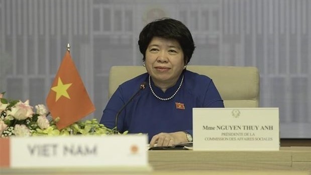 La présidente de la Commission des affaires sociales de l’Assemblée nationale du Vietnam Nguyên Thuy Anh. Photo : VNA.