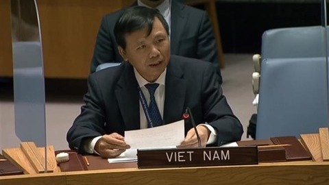 L’ambassadeur Dang Dinh Quy, chef de la Mission permanente du Vietnam auprès des Nations unies. Photo : VNA.