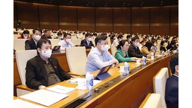 Des députés de la province de Bac Kan lors de la 2e session de l’Assemblée nationale. Photo : VNA.