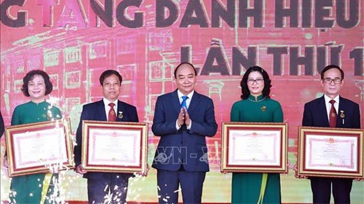 Le Chef de l'État à la cérémonie de rentrée scolaire de l'Académie de l'Agriculture du Vietnam. Photo : VNA.