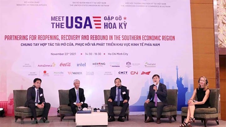 Rencontre avec les États-Unis : Partenariat pour la réouverture, la reprise et le rebond dans la région économique du Sud. Photo : VNA