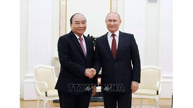 Le Président du Vietnam, Nguyên Xuân Phuc (à gauche), et le Président de Russie, Vladimir Poutine. Photo : VNA.