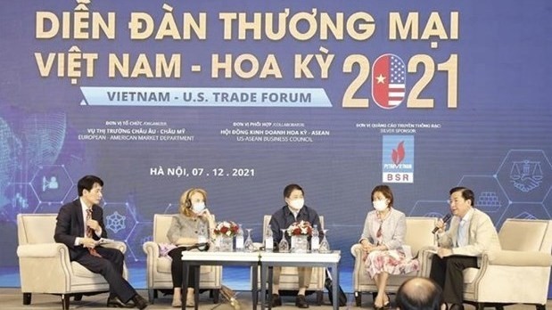 Des délégués lors du Forum commercial Vietnam-Etats-Unis à Hanoi, le 7 décembre. Photo : VNA