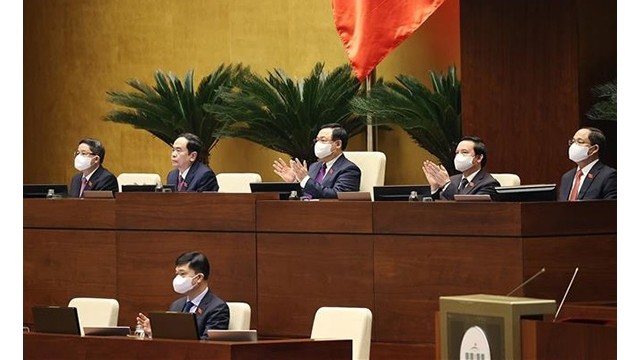 La première réunion extraordinaire de la XVe Assemblée nationale du Vietnam. Photo : VNA.