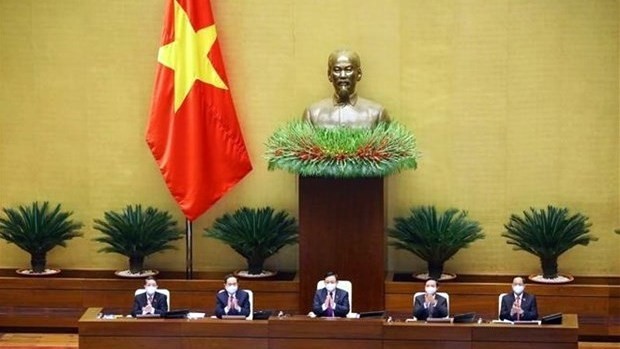 Vue de la séance inaugurale de la première session extraordinaire de l’Assemblée nationale de la 15e législature, le 4 janvier à Hanoi. Photo : VNA