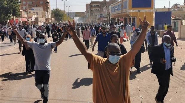 Les manifestants à Khartoum. Photo : AVI.
